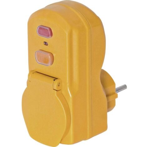Brennenstuhl 1290631 Connecteur intermédiaire - protection des personnes PRCD jaune IP54