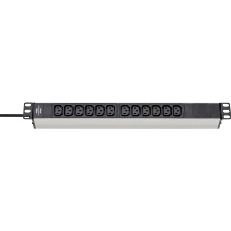 Brennenstuhl 1390007112 multipresa 12 uscite nero argento