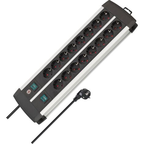 Brennenstuhl 1391000916 Multipresa Alluminio 16 Prese 3m