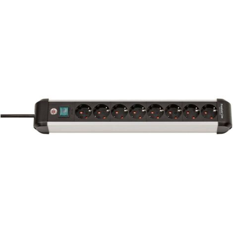Brennenstuhl 1391030800 Ciabatta 8 prese Nera Argento
