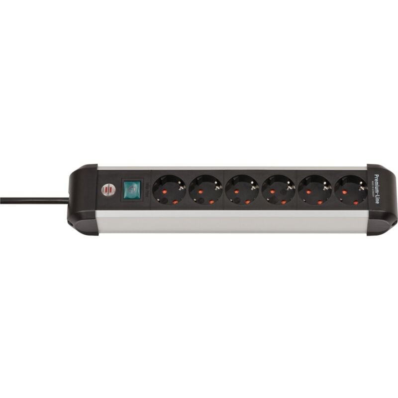 Brennenstuhl - Premium-Alu-Line Multiprise avec interrupteur 8 prises 3 m H05VV-F 3G1,5 - 1391030800