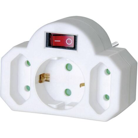 Brennenstuhl 1508100 3 scomparti Multipresa Bianco
