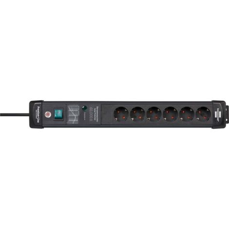 Brennenstuhl 1951160401 Multipresa con protezione da sovratensioni Nero Schuko 1 pz.