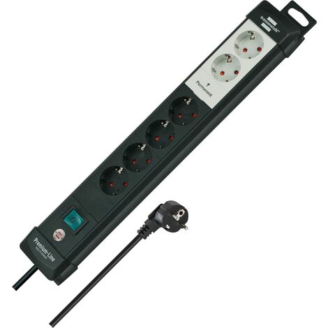 Brennenstuhl 1951160600 multiprise 3 m 6 sortie(s) CA Noir