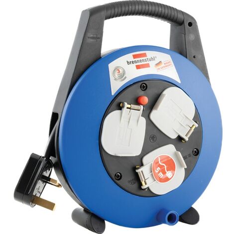 Brennenstuhl 5M Light Duty Cable Reel 13A 3 Outlets
