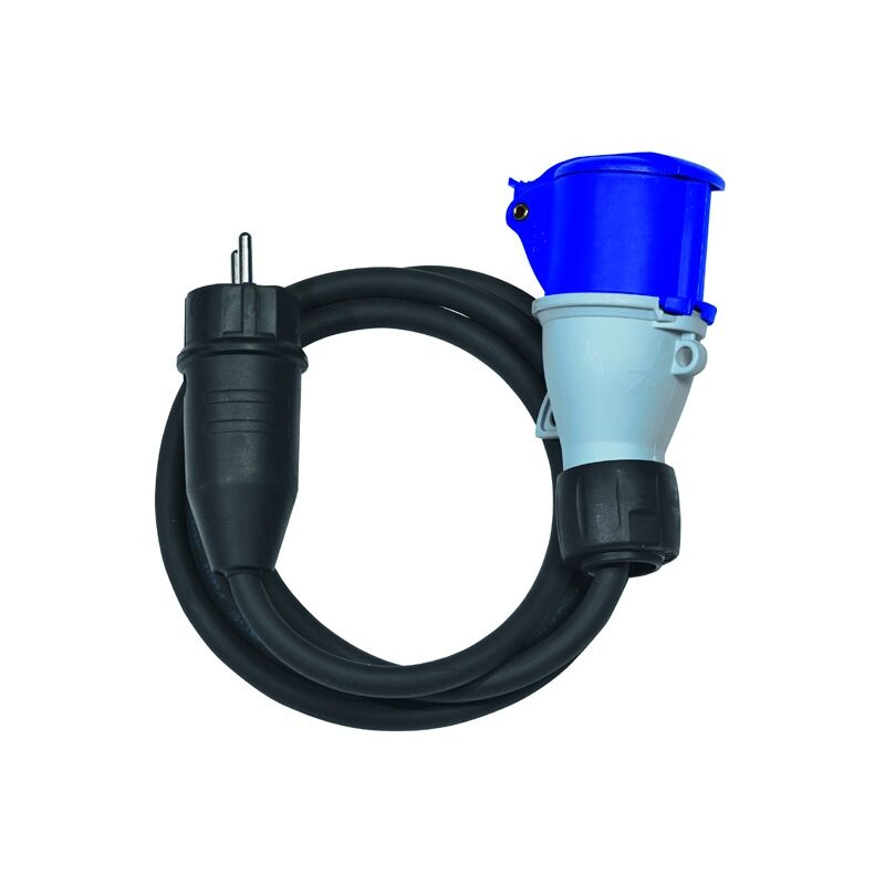 Adaptateur de camping avec cordon - fiche standard français - prolongateur cee P17 - 1.5 m - 16 a - 230 v Brennenstuhl