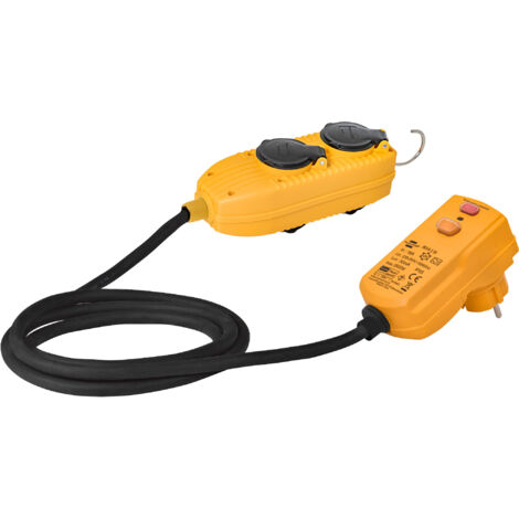Brennenstuhl – Rallonge électrique 4 prises à clapets 2m – Protection IP44 – Intensité 16A – Câble H07RN-F 3G1,5 pour environnements humides