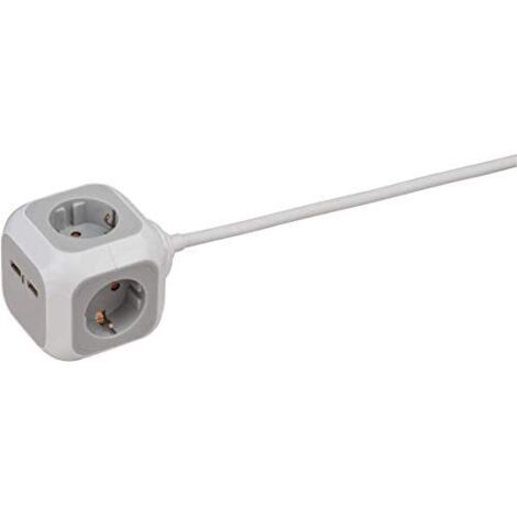 Brennenstuhl ALEA Power cube grigio-bianco 4 prese USB