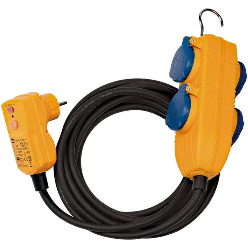 

Cable protegido de 4 vías RCD con powerblock 10 m negro - Negro - Brennenstuhl