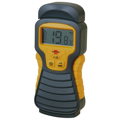 Brennenstuhl – Détecteur d'humidité MD écran LCD – Plage de mesure 5 à 50% pour bois – Alarme acoustique désactivable – Fonction 'Hold'