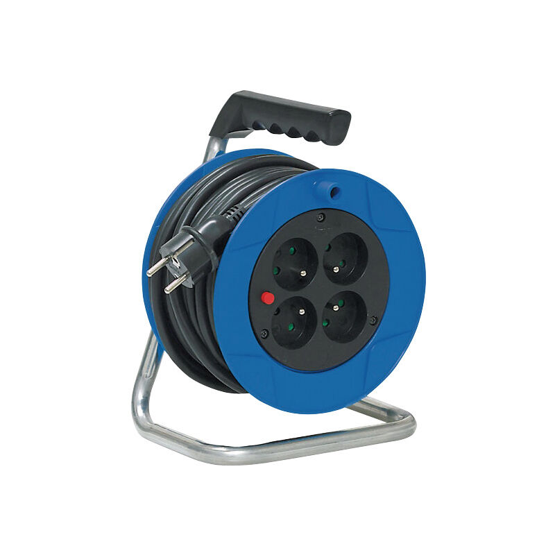 Enrouleur de câble 4 prises H05VV-F 3G1,5 - 15m - 1079181 - Ce produit de marque est neuf. - Brennenstuhl