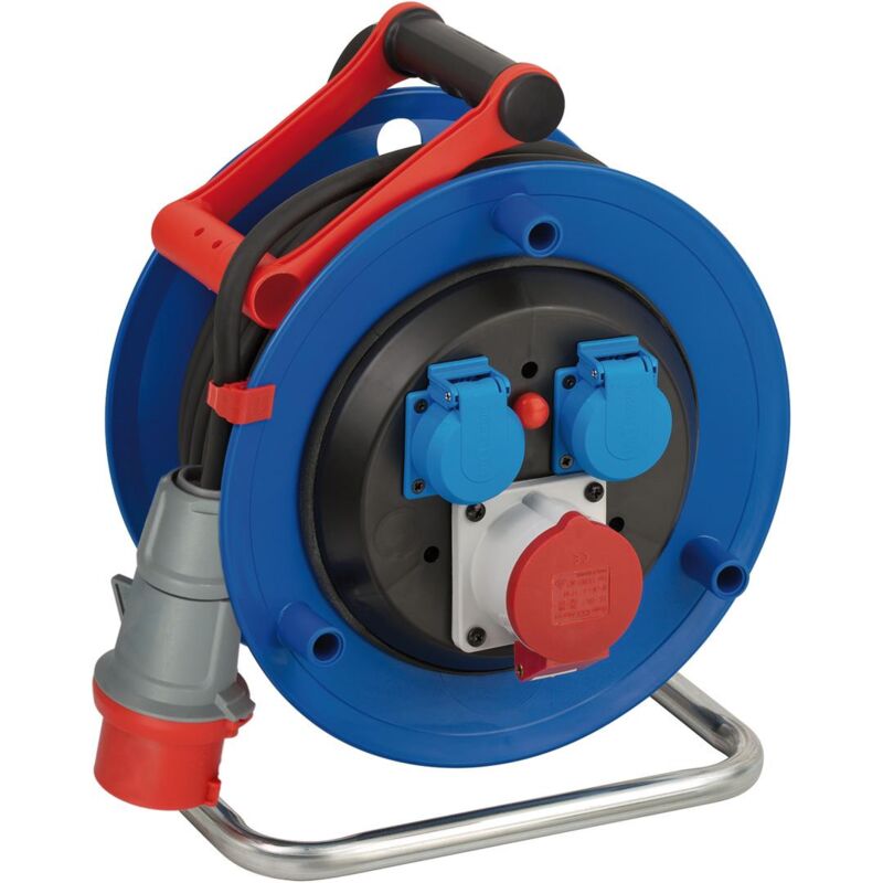 Enrouleur de câble triphasé Garant 30 m H07RN-F 5 x 1,5 mm² 290 mm 2 prises de courant de sécurité plastique spécial IP44