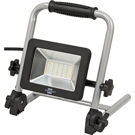 Brennenstuhl Faretto a LED mobile EL 2050 M/LED 30 W per interni ed esterni IP65 (faretto da lavoro a LED 2700 lm con cavo da 1,5 m H07RN-F 3G1,0 e telaio pieghevole, IK08)