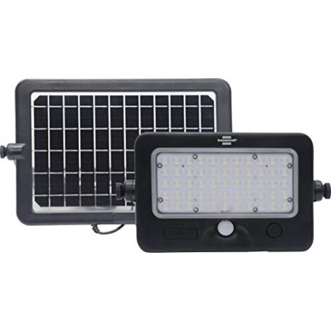 Brennenstuhl Faretto Solare LED da Esterno Con Rilevatore di Movimento SOL ML 1000 Faro LED Esterno Con Pannello Solare Indipendente - Cavo 3m  Illuminazione Ampio Raggio, Rilevatore Movimento 120°