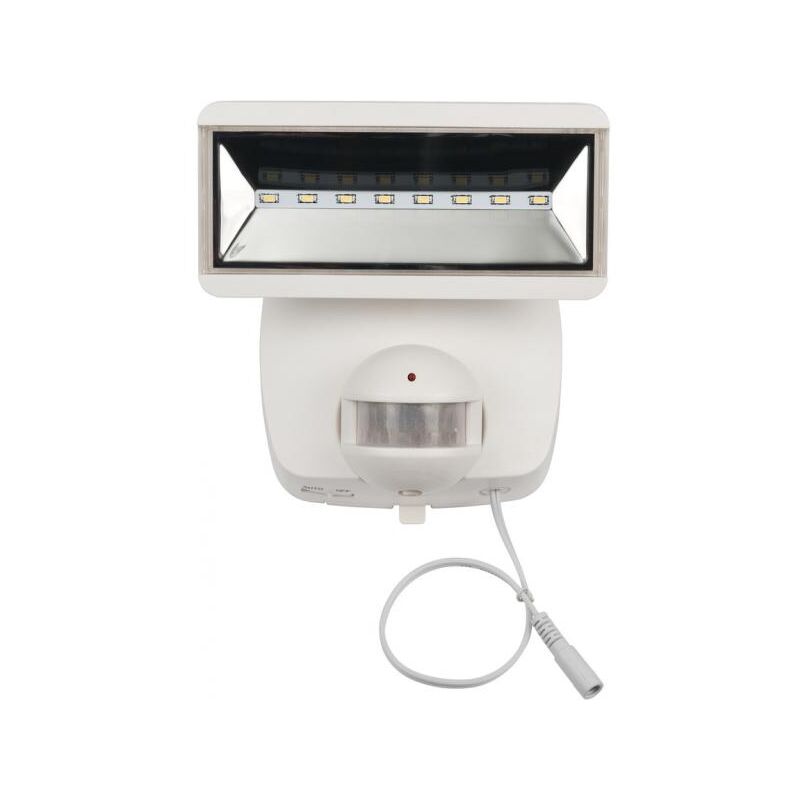Image of Faretto solare led IP44 sol 800 con rilevatore di movimento a infrarossi bianco - Brennenstuhl