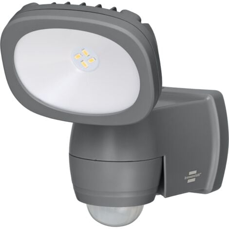 Brennenstuhl LED Spot LUFOS / Spot extérieur à LED sans fil avec batterie et détecteur de mouvement (avec 8 LED de marque, 440 lumen, pour l'extérieur IP44, avec réglage de fonctions supplémentaires)