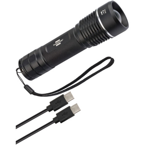 Brennenstuhl LuxPremium Akku-Fokus LED-Taschenlampe TL 1201 AF IP67 / Taschenleuchte mit heller CREE-LED (stufenloser Fokus, 1200lm, 210m Leuchtweite, max. 31h Leuchtdauer)