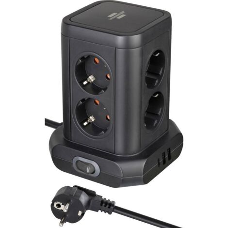 Brennenstuhl multipresa nera 8 prese USB-C e USB-A