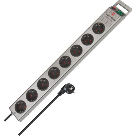 Brennenstuhl, Multipresa Super-Solid Line 8 prese argento 2,5m