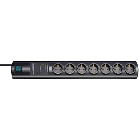 Brennenstuhl Primera-Tec DigiMaster rallonge noire 7 prises