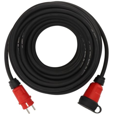 Brennenstuhl Professional Verlängerungskabel VN 2200 (25m Kabel H07RN-F 3G2,5 in schwarz, Baustelleneinsatz und ständiger Einsatz im Freien IP44, Made