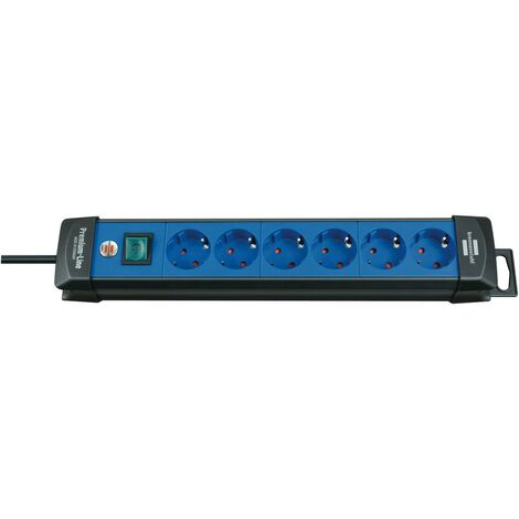 Brennenstuhl Prolongateur multiprise Premium-Line 6 prises noir/bleu 3m H05VV-F 3G1,5