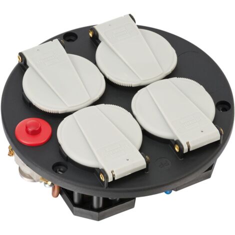 Brennenstuhl Steckdoseneinsatz-Montageplatte 4-fach IP20 230V/16A Thermostat mit Kontroll-Leuchte