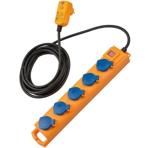 BRENNENSTUHL Super-solide SL 544 D FI sortie IP54 manifold 5 fois 5 m H07RN-F 3G1.5
