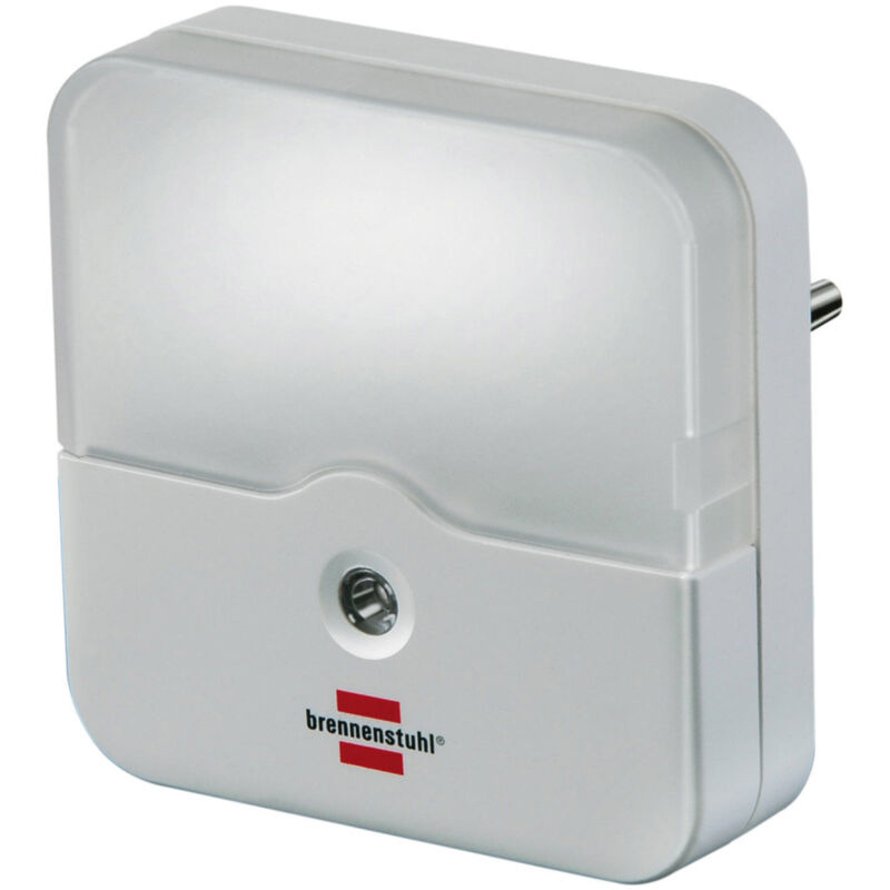 Lampe d'orientation / veilleuse led carrée Brennenstuhl avec capteur crépusculaire blanc