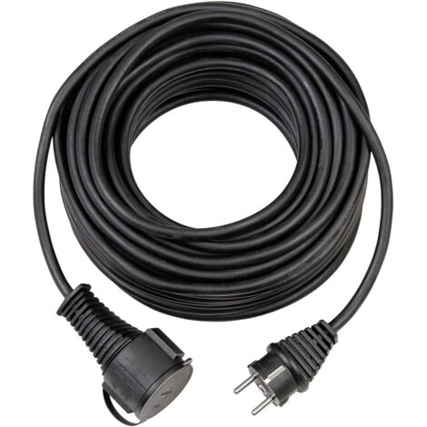 BRENNENSTUHL Verlängerungskabel Gummi Schwarz H05RR-F 3x1,5qmm 10m