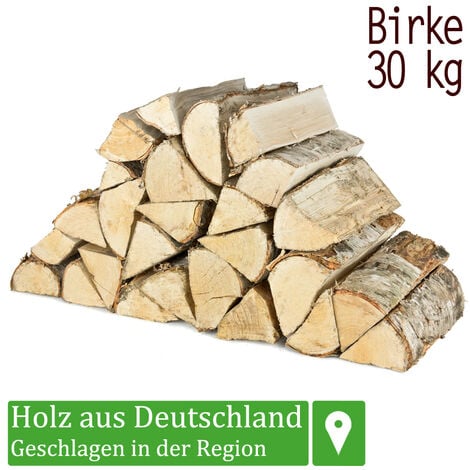 Brennholz Kaminholz Birkenholz Holz Auswahl 5 - 500 kg Birke Für Ofen und Kamin Kaminofen Feuerschale Grill Feuerholz Holzscheite 25 cm Kammergetrocknet Flameup