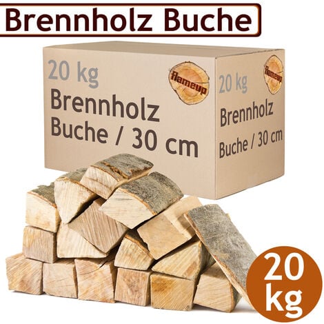 Brennholz Kaminholz Holz 5 - 500 kg Für Ofen und Kamin Kaminofen Feuerschale Grill Buche Feuerholz Buchenholz Holzscheite Wood 30 cm flameup