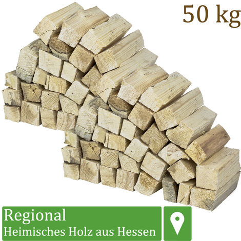 Brennholz Kaminholz Kiefer Holz 50 kg Für Ofen und Kamin Kaminofen Feuerschale Grill Feuerholz Holzscheite Wood 25 cm kammergetrocknet flameup