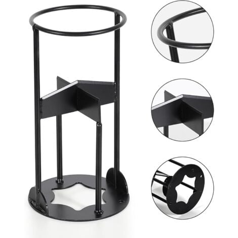 DOLASO Brennholzbefeuerter Spalter, manueller Holzspalter, geteilter Gusseisenkeil, Brennholz befeuert, Schwarz (27 cm 14,5 cm)