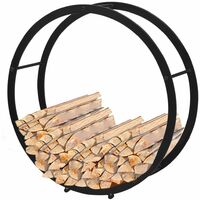 Brennholzregal Feuerholzständer Kaminholzablage rund