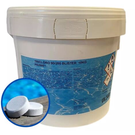 DAST CLORO 90 IN PASTIGLIE DA 200 GR TRICLORO PROFESSIONALE PER PISCINE LENTA 