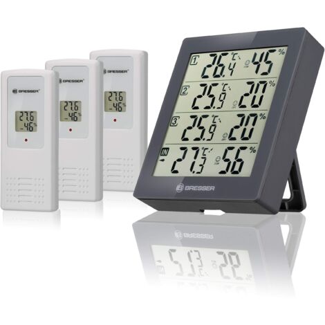 Bresser 7000020QT5000 Termometro igrometro, Grigio