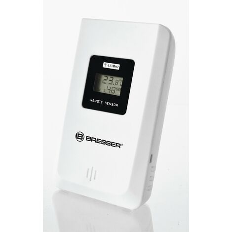 Bresser 7009994 Stazione meteorologica Thermo/Hygro Sensor 3CH Sensore esterno per Bresser Stazioni meteo 9501200, 9501201, 9501202, 7007400, 9,5x6x3 cm, bianche
