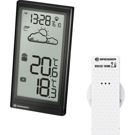 Bresser Optik Meteo Temp 7004200 Funk-Wetterstation Vorhersage für 12 bis 24 Stunden Anzahl Sensoren