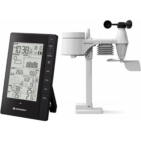 Bresser, Stazione meteo professionale Comfort 5 in 1 BRESSER con display a  256 colori