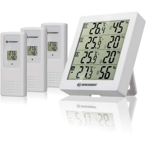 BRESSER Termoigrometro, bianco, 10,5 x 2,5 x 12 cm
