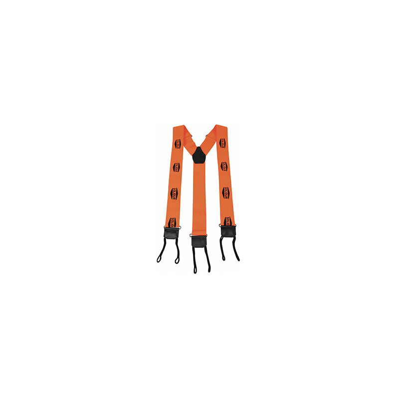 Bretelles à bouton élastiques 45mm – Tresse nylon robuste – Boucles métal – Taille unique pour pantalons de tronçonnage