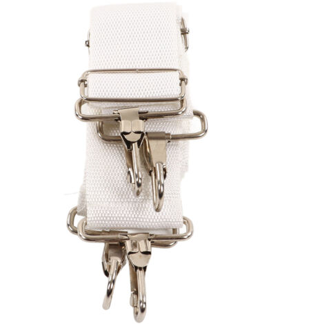 Bretelles de Grosse Caisse Ergonomiques en Nylon - Double Sangle Réglable et Confortable - Blanc