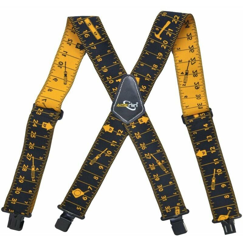 Heavy Duty Suspenders for Work Tools, Suspenders with Strong Clips, Adjustable Suspenders, Comfortable Suspenders for Men, Women, Transparent Ladder.