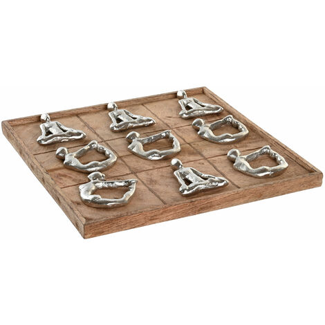 Brettspiel mit Aluminium -Handle 32x32x3 Drei in einem Rennmaterial in Aluminium Aluminium Multicolor -Farbgeschenkdetails Details Details