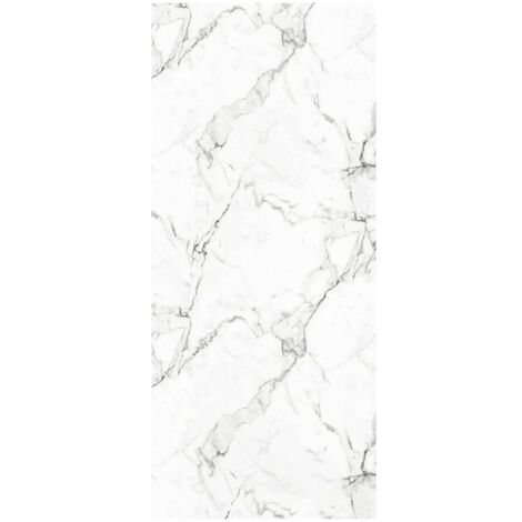 Breuer Duschrückwand Seidenmatt im SoftTouch Dekor 1000x2100mm, Marmor Schwarz-Weiß