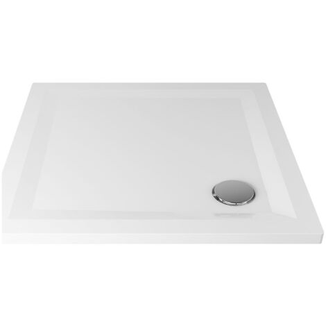 Breuer Flat Line Design Quadratduschwanne, Mineralgusswanne 900x900mm, Weiß