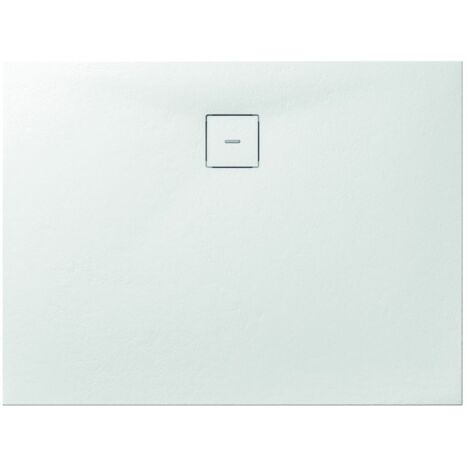 Breuer Modern Line Steinoptik Rechteckduschwanne 800x1200mm inklusive Siphon, Weiss