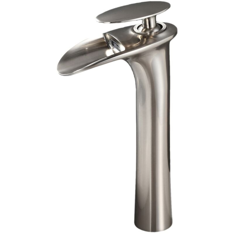 Saniverre - bria Robinet mitigeur design bec cascade haut chrome brossé