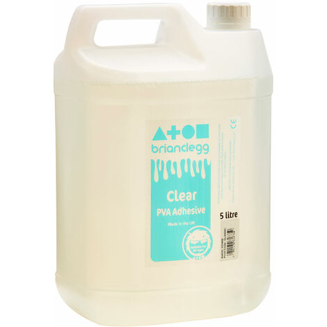 Brian Clegg Clear Label Washable PVA Glue 5 Litre